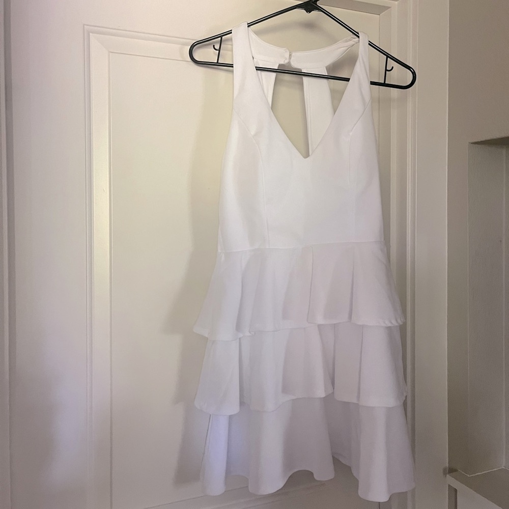 Altar’d State White Mini open back dress